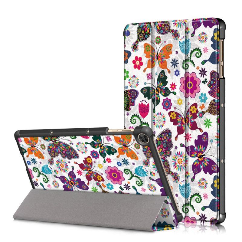 Smart Case Huawei Matepad T 10s Renforcée Papillons Et Fleurs