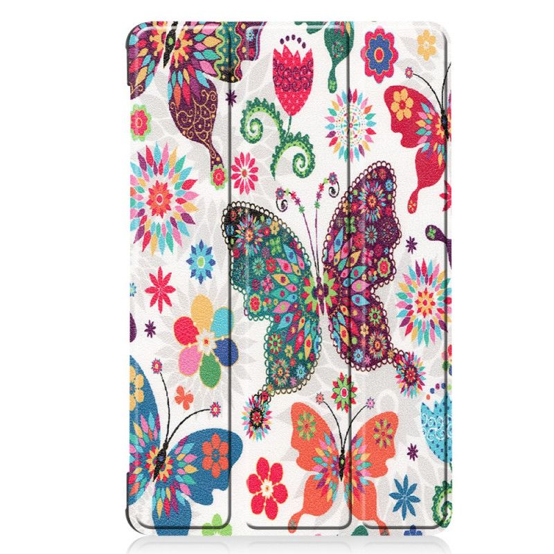 Smart Case Huawei Matepad T 8 Papillons Et Fleurs Rétros