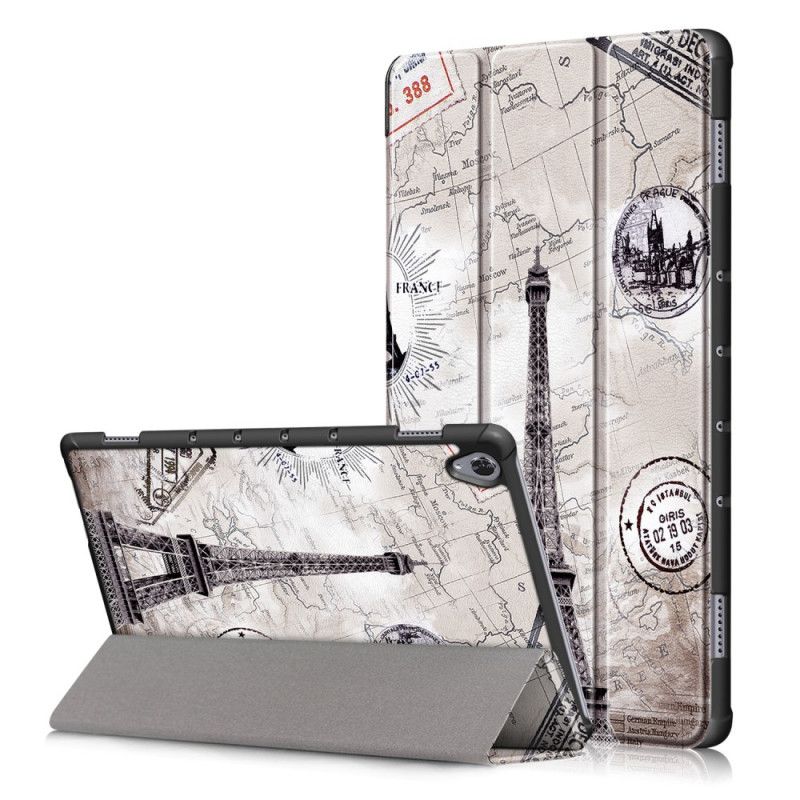 Smart Case Huawei Mediapad M6 10.8" Renforcée Tour Eiffel Rétro