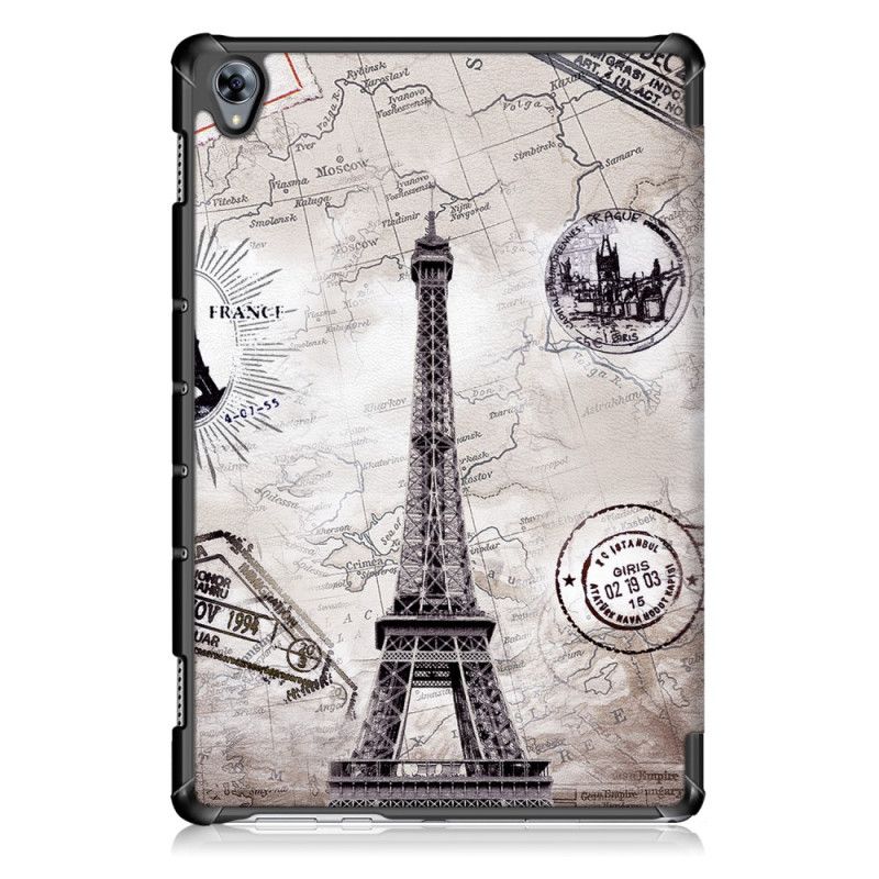 Smart Case Huawei Mediapad M6 10.8" Renforcée Tour Eiffel Rétro