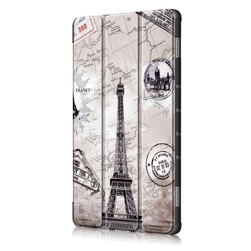 Smart Case Huawei Mediapad M6 10.8" Renforcée Tour Eiffel Rétro