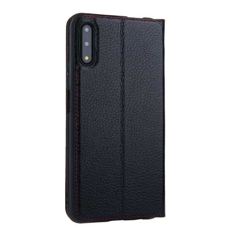 View Cover Huawei P Smart Pro / Honor 9x Pro Véritable Cuir Litchi