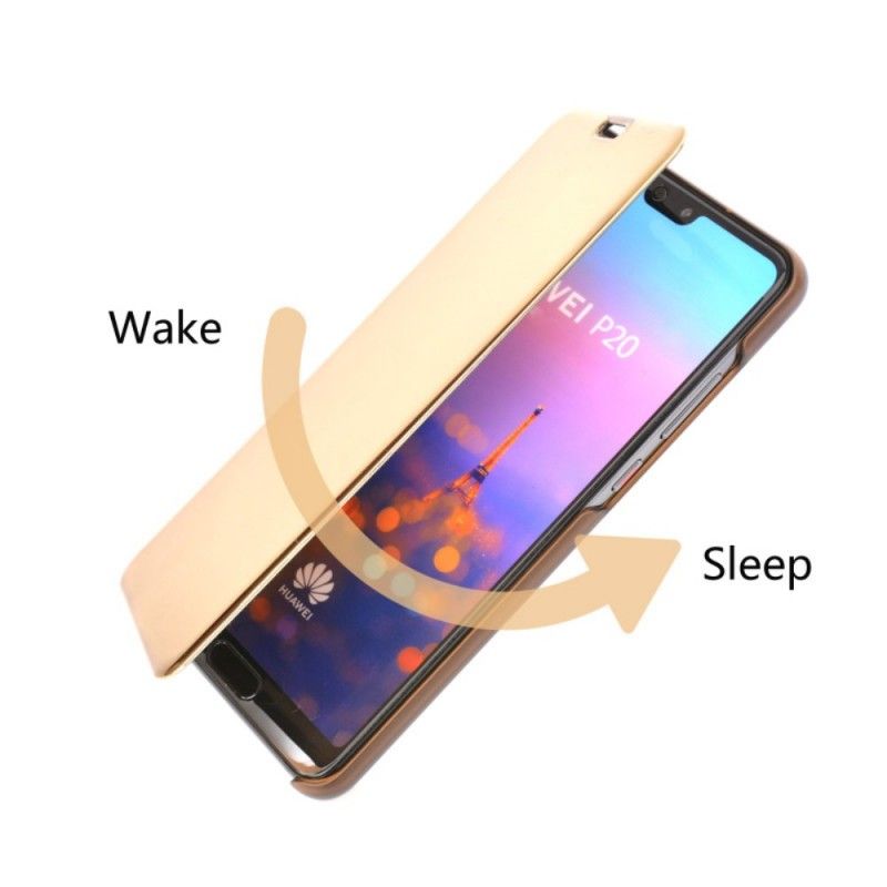 View Cover Huawei P20 Miroir Et Simili Cuir