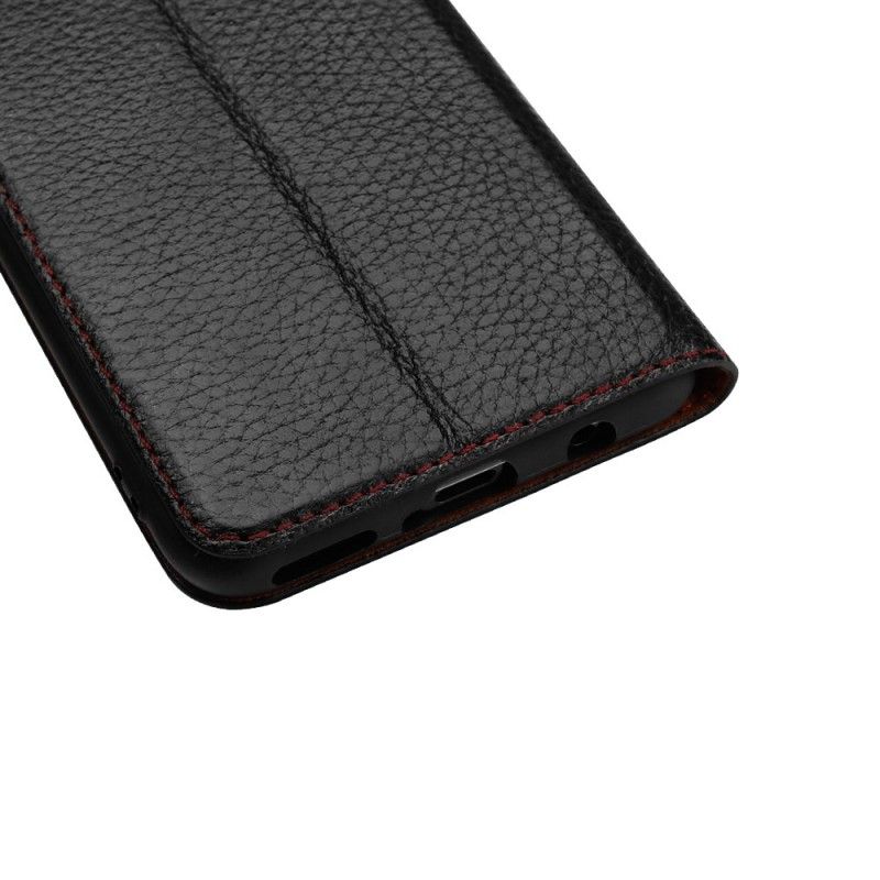 View Cover Huawei P30 Lite Véritable Cuir Litchi