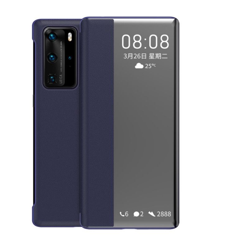 View Cover Huawei P40 Pro Simili Cuir Texturé