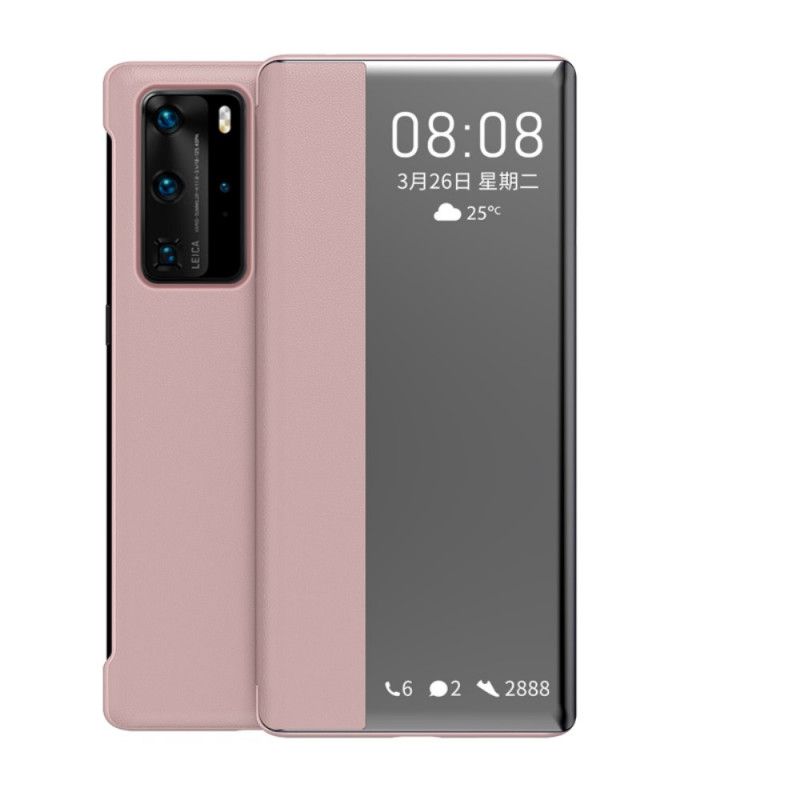 View Cover Huawei P40 Pro Simili Cuir Texturé