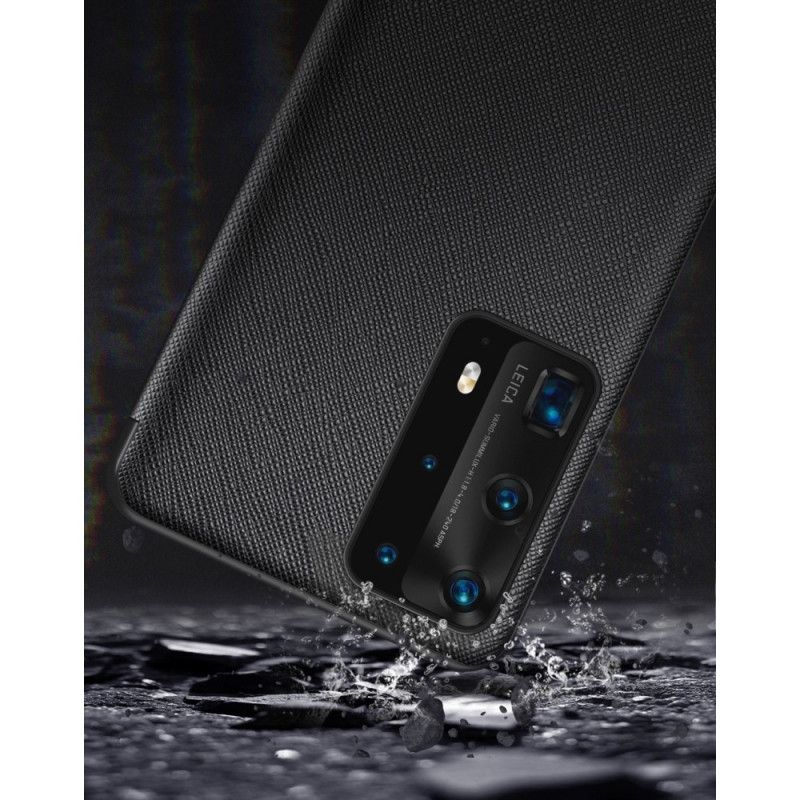 View Cover Huawei P40 Simili Cuir Texturé