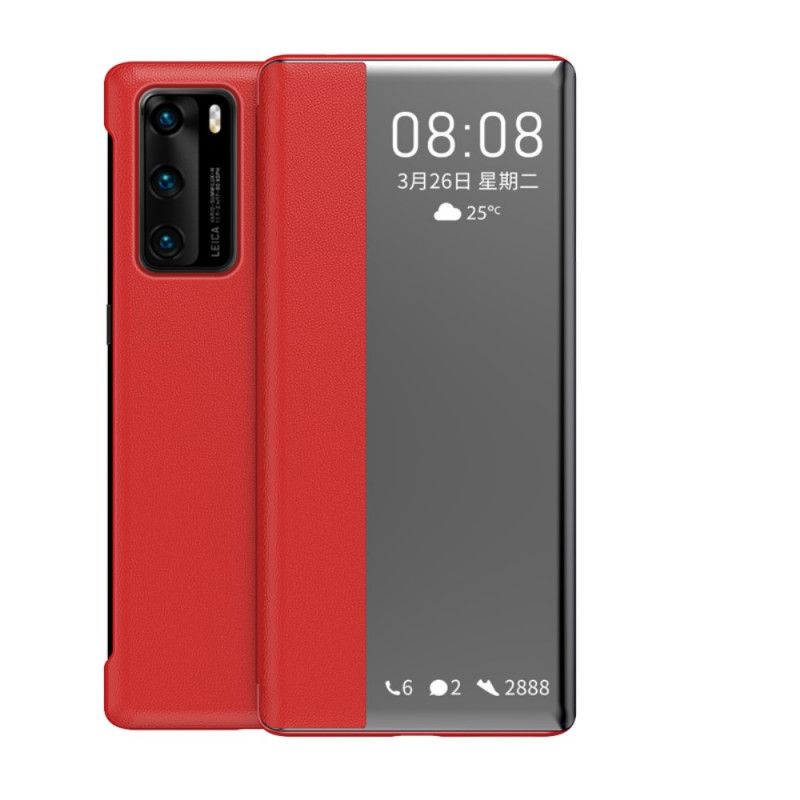 View Cover Huawei P40 Simili Cuir Window