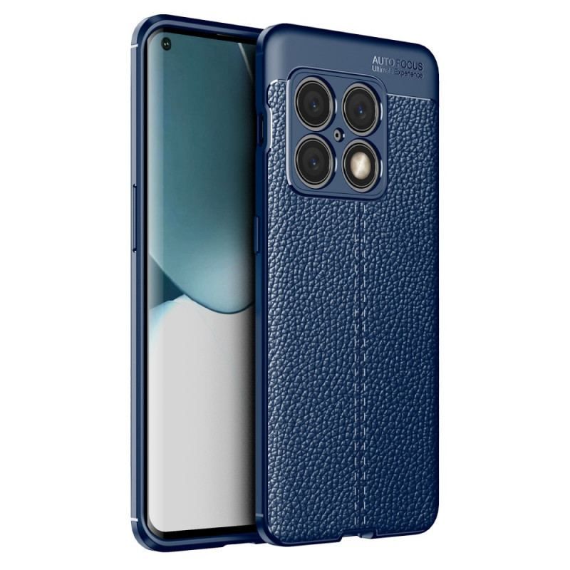 Coque OnePlus 10 Pro 5G Effet Cuir Litchi Double Line