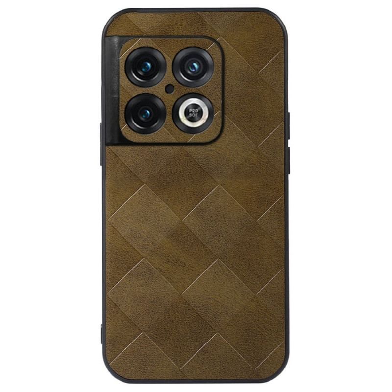 Coque OnePlus 10 Pro 5G Simili Cuir Design Tissé