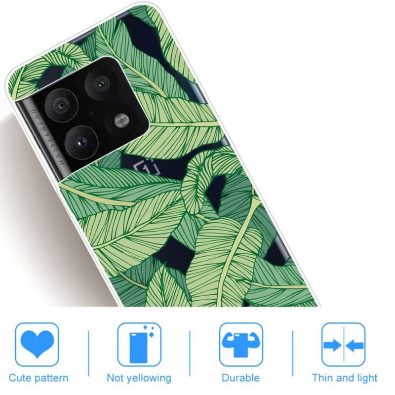 Coque OnePlus 10 Pro 5G Transparente Feuilles Graphiques