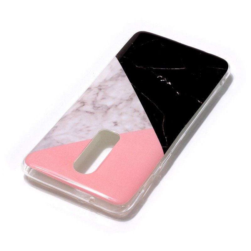 Coque Oneplus 6 Effet Marbre Geométrique