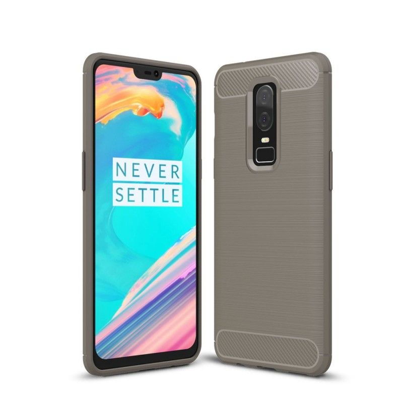 Coque Oneplus 6 Fibre Carbone Brossée