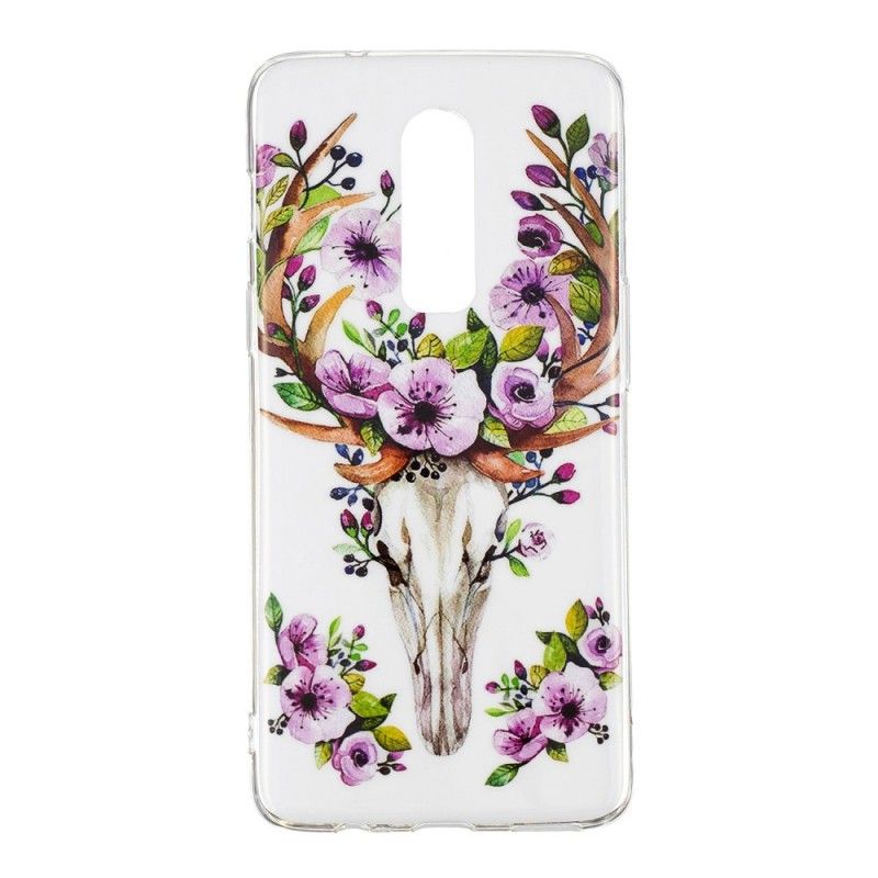 Coque Oneplus 6 Wapiti Fleuri Fluorescente