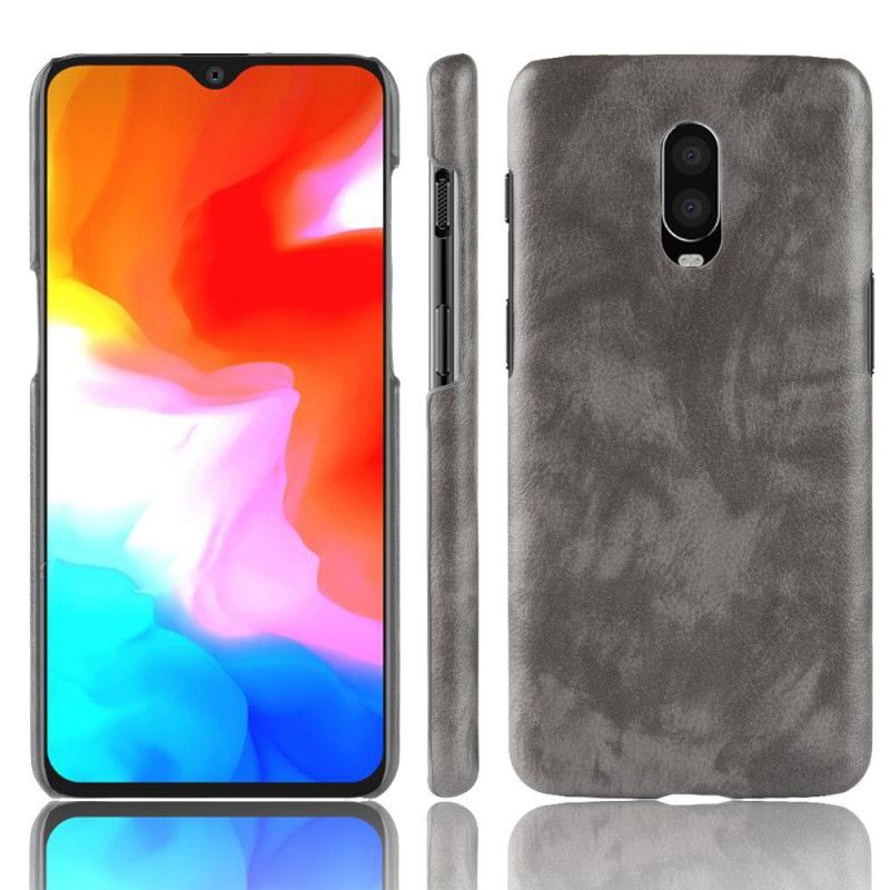 Coque Oneplus 6t Effet Cuir Litchi Performance