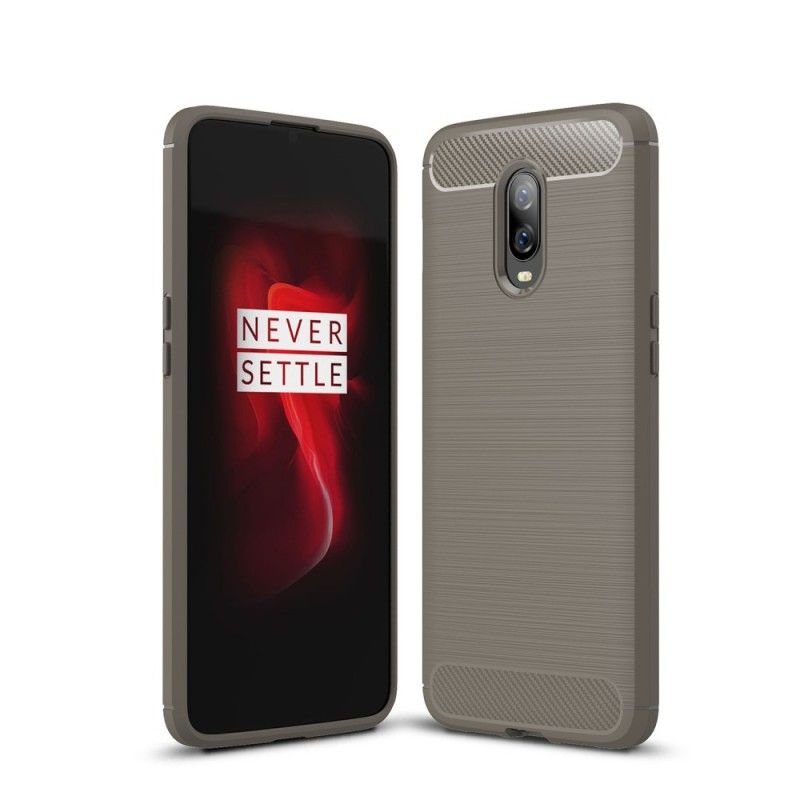 Coque Oneplus 6t Fibre Carbone Brossée