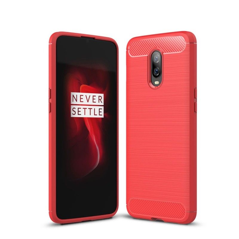 Coque Oneplus 6t Fibre Carbone Brossée