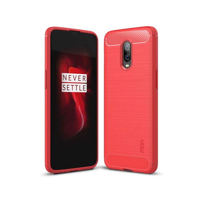 Coque Oneplus 6t Fibre Carbone Brossée Mofi