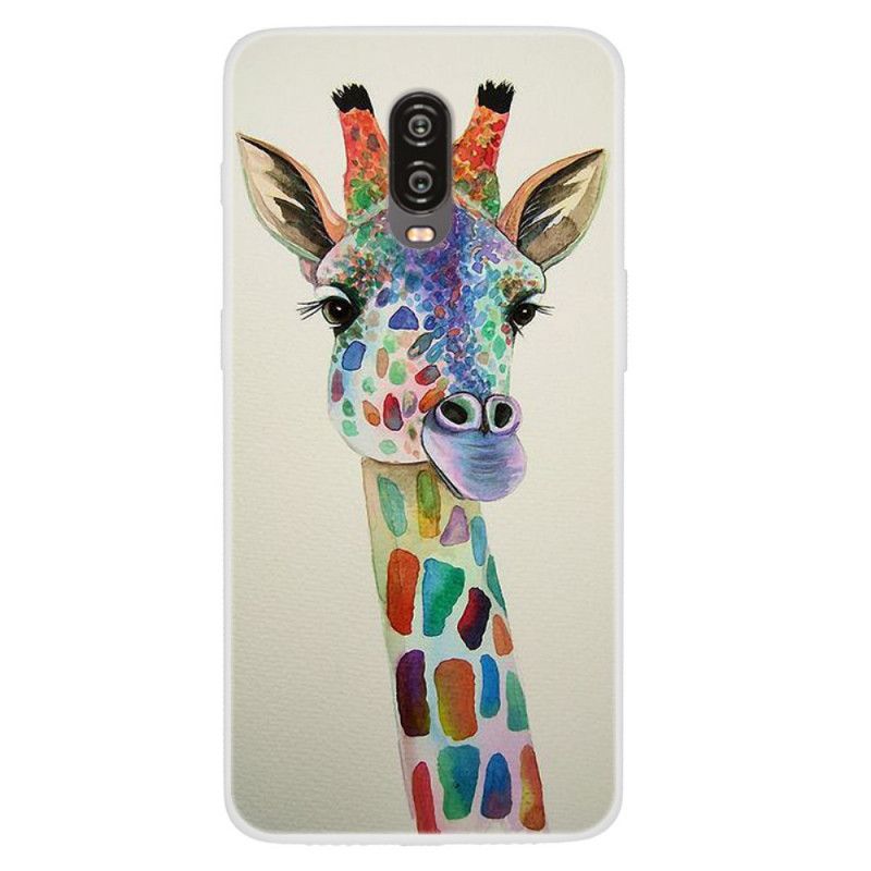 Coque Oneplus 6t Girafe Colorée