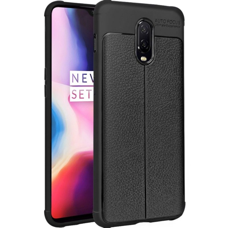 Coque Oneplus 6t Imak Simili Cuir Coutures