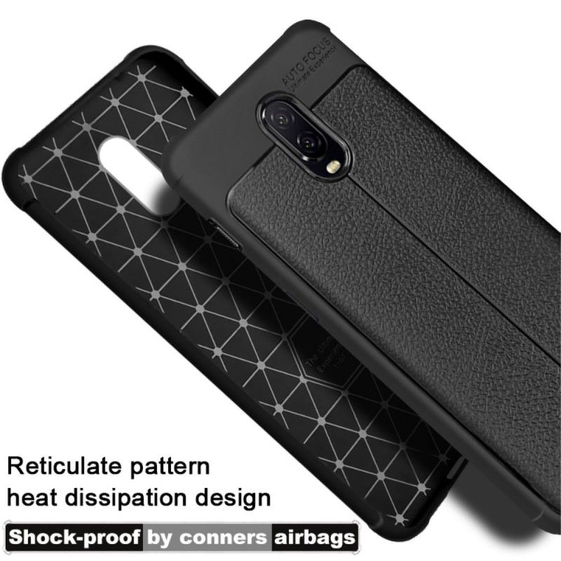 Coque Oneplus 6t Imak Simili Cuir Coutures