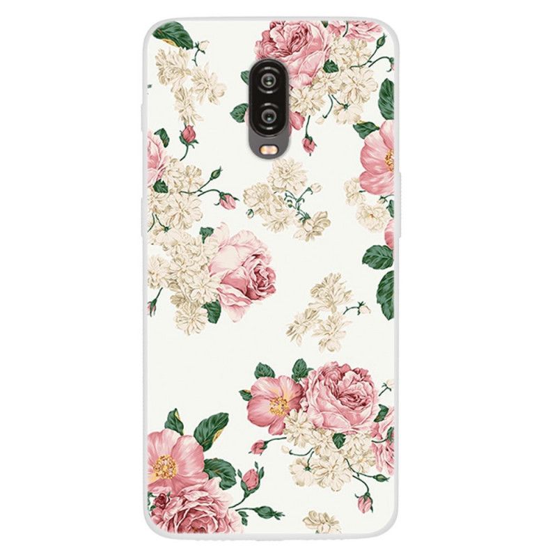 Coque Oneplus 6t Transparente Fleurs Liberty