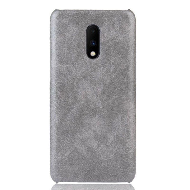 Coque Oneplus 7 Effet Cuir Litchi Performance