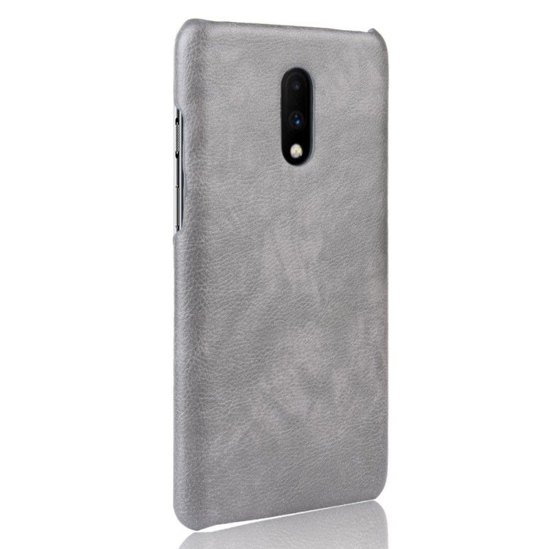 Coque Oneplus 7 Effet Cuir Litchi Performance