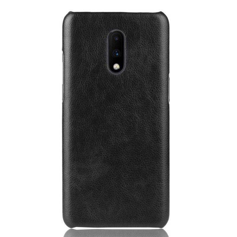 Coque Oneplus 7 Effet Cuir Litchi Performance