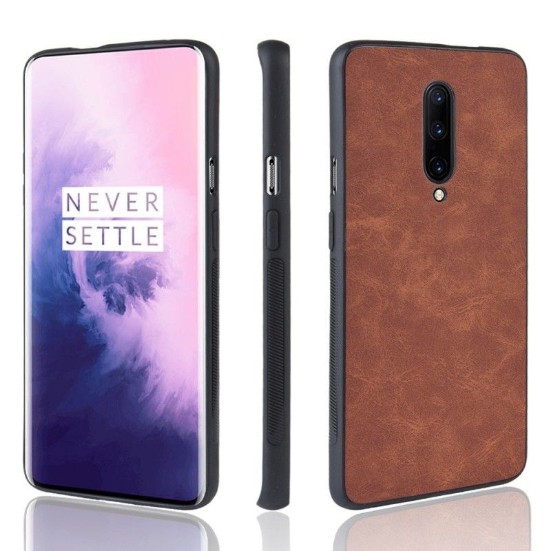 Coque Oneplus 7 Pro Effet Cuir Look Vintage