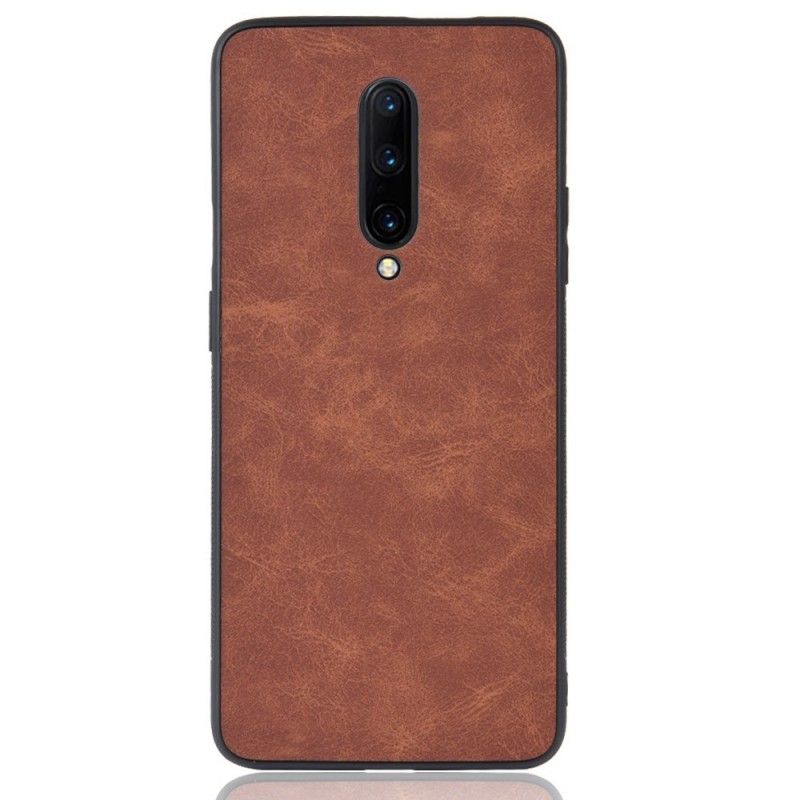 Coque Oneplus 7 Pro Effet Cuir Look Vintage