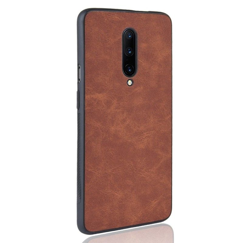 Coque Oneplus 7 Pro Effet Cuir Look Vintage