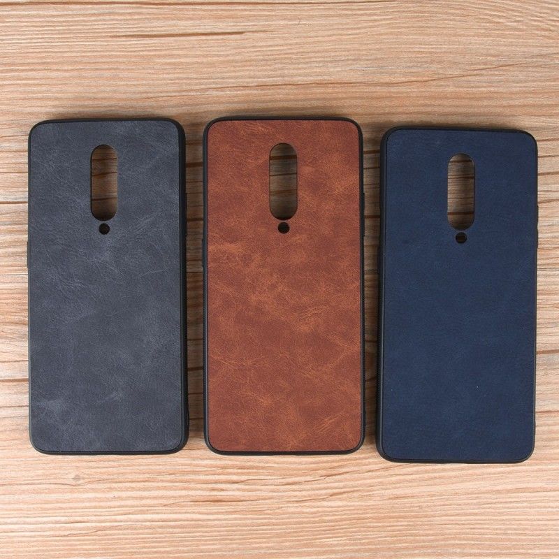 Coque Oneplus 7 Pro Effet Cuir Look Vintage