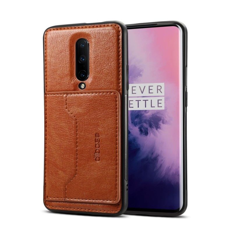 Coque Oneplus 7 Pro Simili Cuir Porte-carte Support