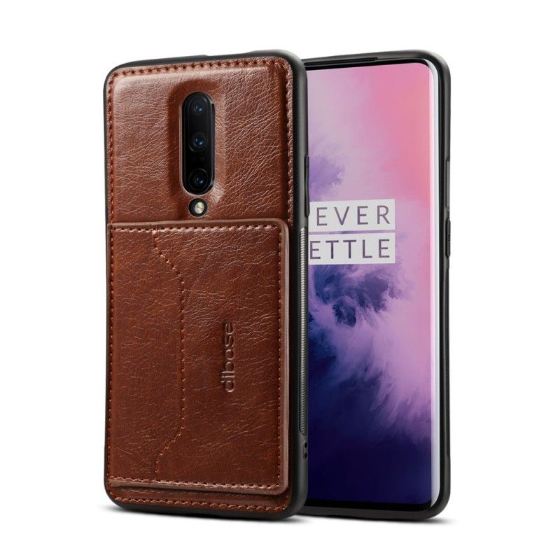 Coque Oneplus 7 Pro Simili Cuir Porte-carte Support