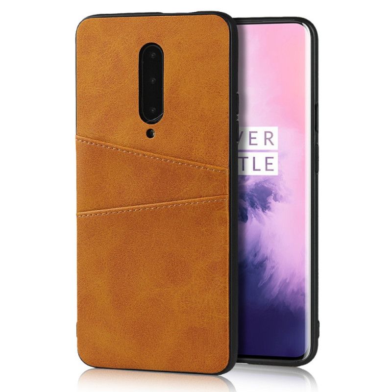 Coque Oneplus 7 Pro Texture Cuir Double Porte Cartes