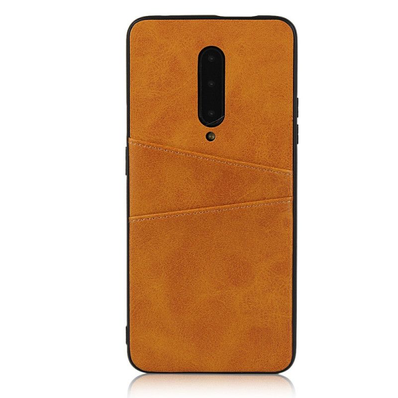 Coque Oneplus 7 Pro Texture Cuir Double Porte Cartes