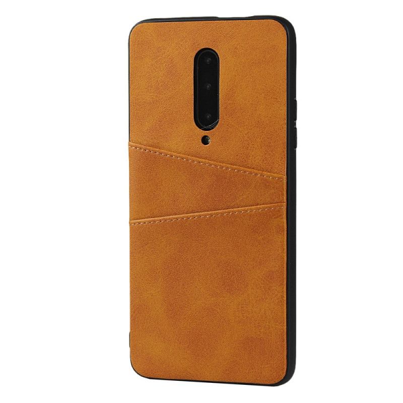 Coque Oneplus 7 Pro Texture Cuir Double Porte Cartes