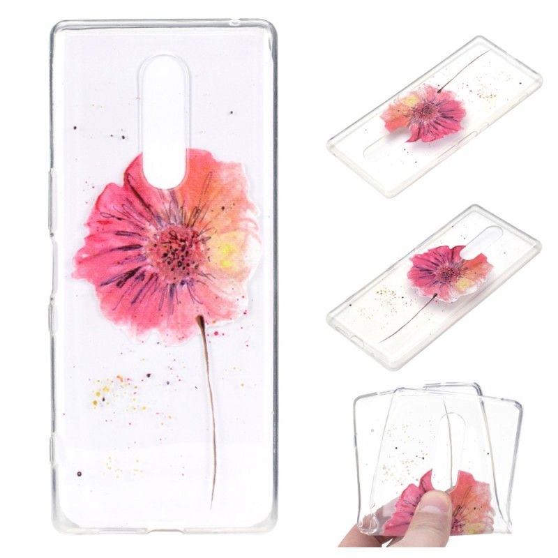 Coque Oneplus 7 Pro Transparente Coquelicot Aquarelle