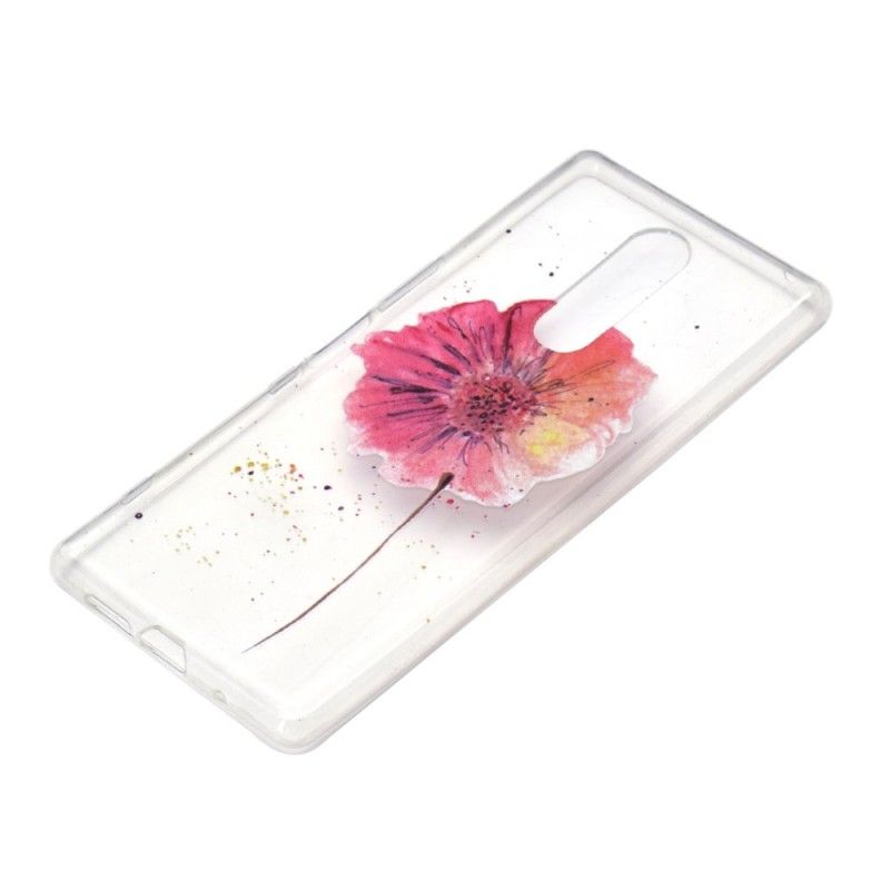 Coque Oneplus 7 Pro Transparente Coquelicot Aquarelle