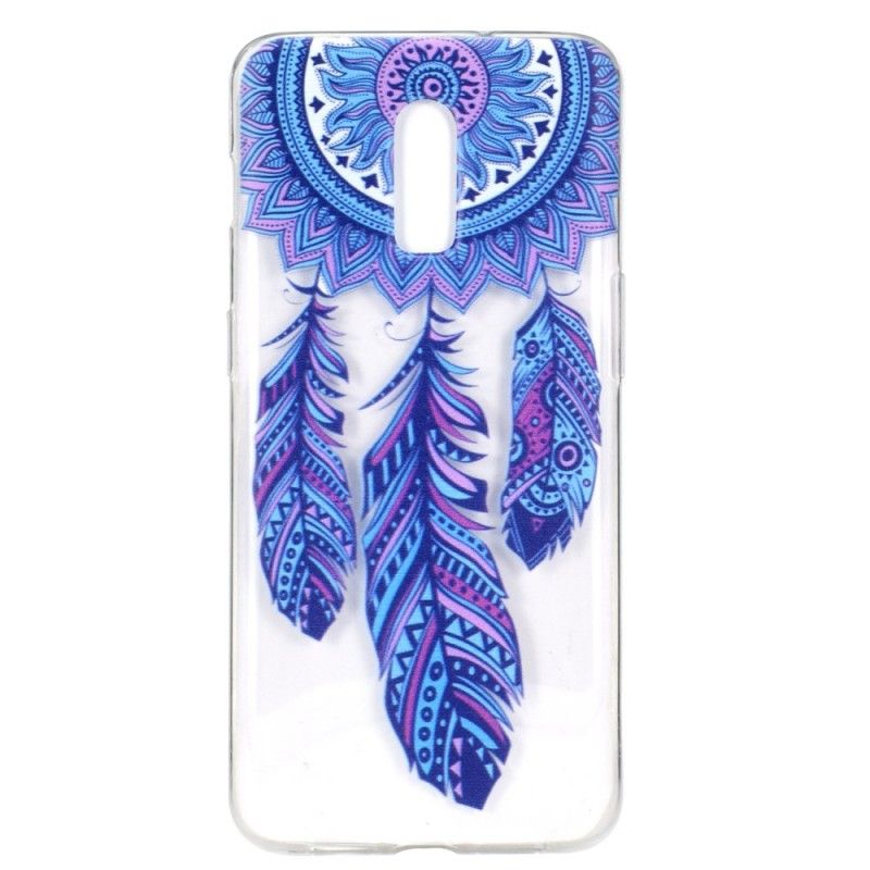 Coque Oneplus 7 Transparente Attrape Rêves Plumes Bleues