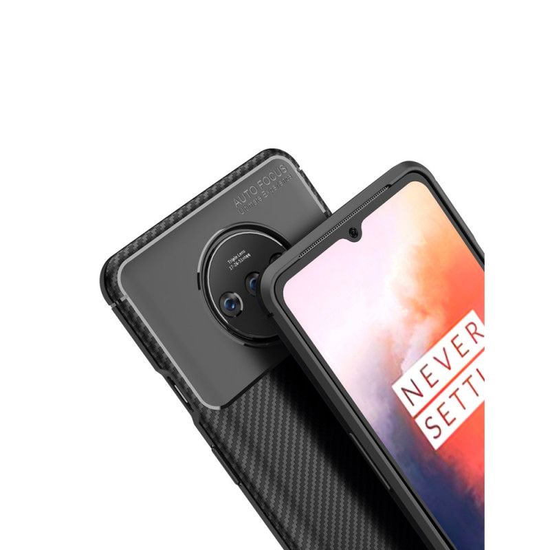 Coque Oneplus 7t Flexible Texture Fibre Carbone