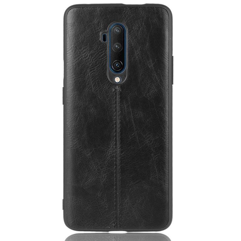 Coque Oneplus 7t Pro Effet Cuir Couture