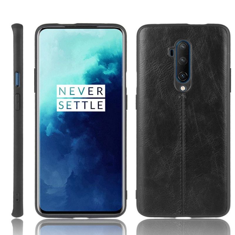 Coque Oneplus 7t Pro Effet Cuir Couture