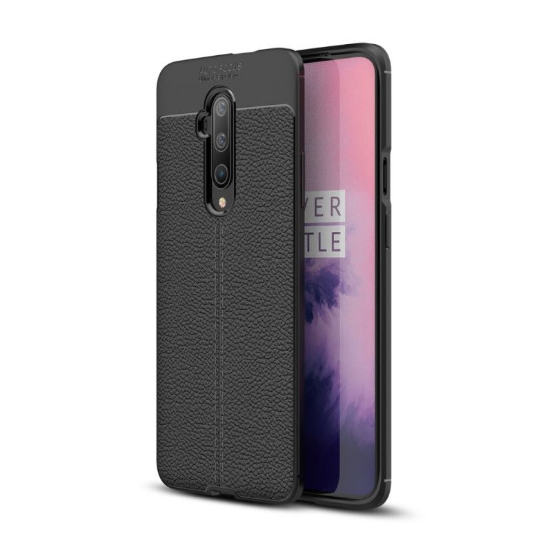 Coque Oneplus 7t Pro Effet Cuir Litchi Double Line