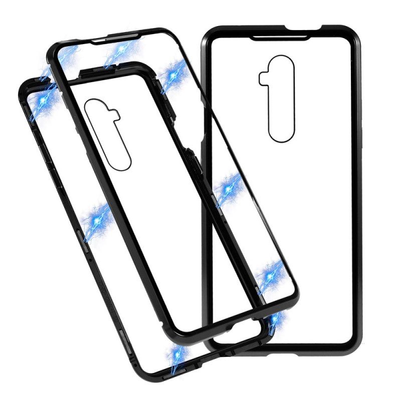 Coque Oneplus 7t Pro Rebords Métal Et Verre Trempé