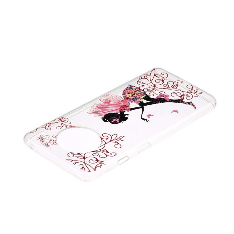 Coque Oneplus 7t Transparente Fée Fleurie