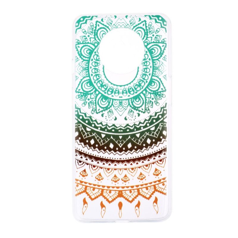 Coque Oneplus 7t Transparente Fleurs Mandala