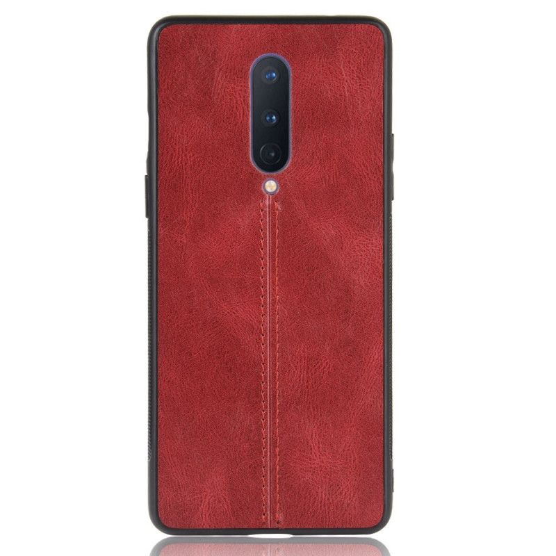 Coque Oneplus 8 Effet Cuir Couture