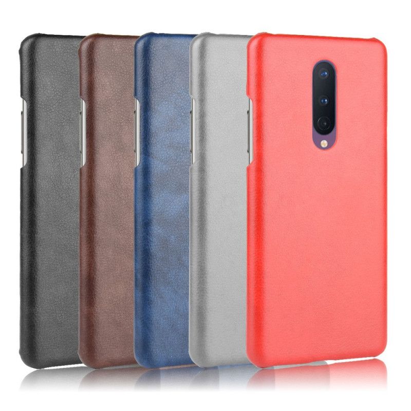 Coque Oneplus 8 Effet Cuir Litchi Performance